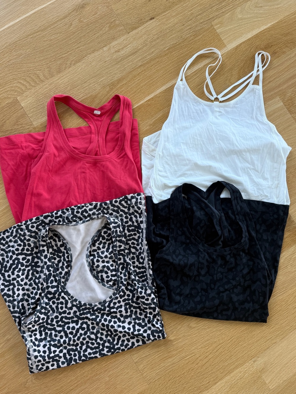 lululemon athletica Tank Top Set — Pink, White, Black & Leopard